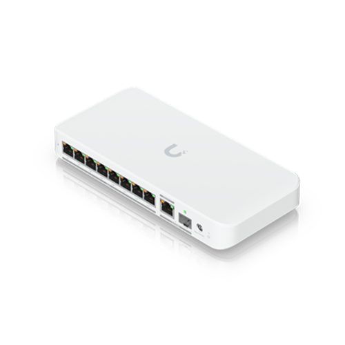 Switch Ubiquiti USW-Flex 8 puertos 2.5G PoE para redes eficientes, compacto y versátil