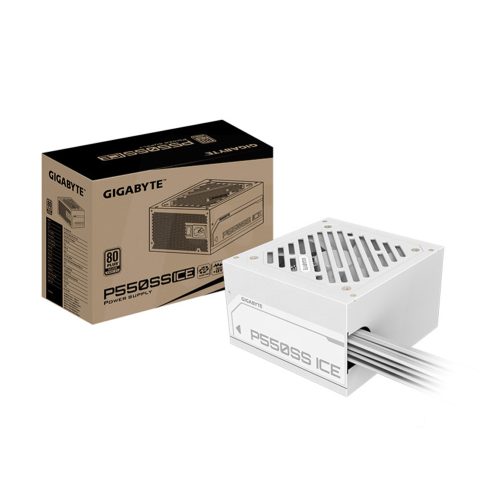Fuente Gigabyte 550W P550SS Ice ATX 80 Plus Silver No Modular Color Blanco para Gaming