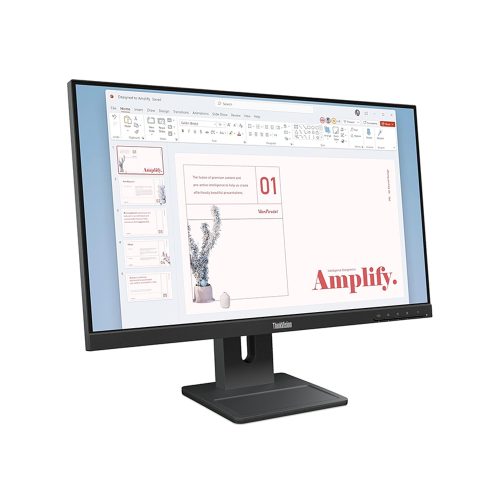 Monitor Lenovo ThinkVision E24-40 de 23.8" FHD IPS, HDMI/DP/VGA, con parlantes integrados