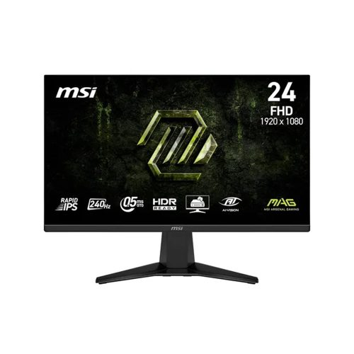 Monitor MSI MAG 245F - 24" IPS FHD, 240Hz, 0.5ms, Ideal para Gamer, Diseño Elegante y Conectividad Avanzada