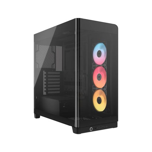 Caja Mid Tower ATX Corsair iCUE 4500X RS-R Negra con Vidrio Templado y 3 Ventiladores ARGB