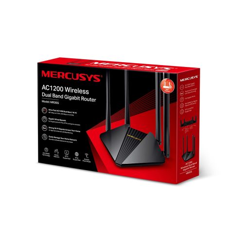 Enrutador Mercusys MR30G V1, Wi-Fi 5 Doble Banda, 1GbE, Conexión Rápida y Estable para tu Hogar