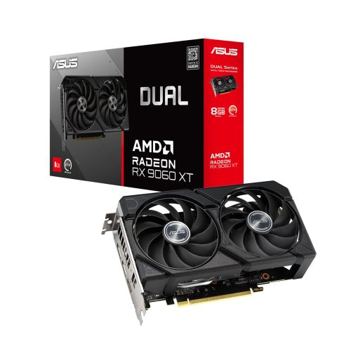 Tarjeta Gráfica ASUS Radeon DUAL RX 9060 XT 16GB - Alto Rendimiento y Eficiencia Energética