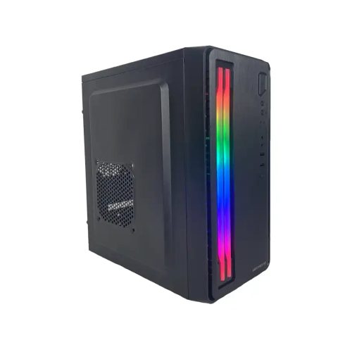 Case Dataone Orion Star 508 RGB, Fuente 600W, Ventilador LED, Negro, Ideal para Gaming y PC