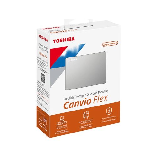 Disco Duro Externo USB-C Toshiba Canvio Flex 4TB - Almacenamiento Rápido y Portátil en Negro
