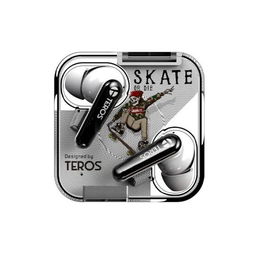 Auriculares Inalámbricos Teros TE-8072W Blancos, Sonido Premium y Conexión Bluetooth para Música y Llamadas