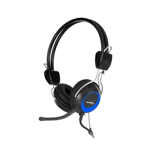 Auriculares Micronics Citrix Advance H715 con micrófono, color negro y azul, sonido envolvente y confort.