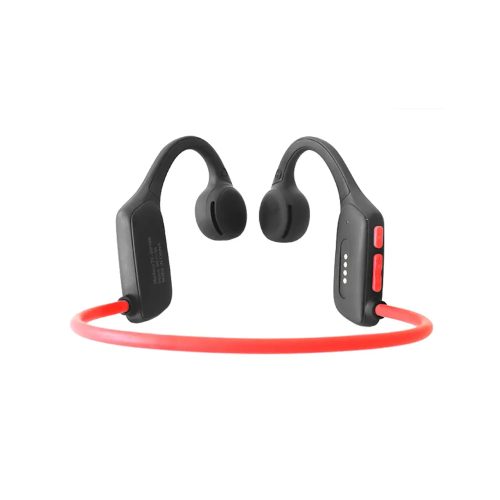 Auriculares Teros TE8078R: Conducción de Aire, Rojo y Gris, Sonido Inmersivo y Cómodos