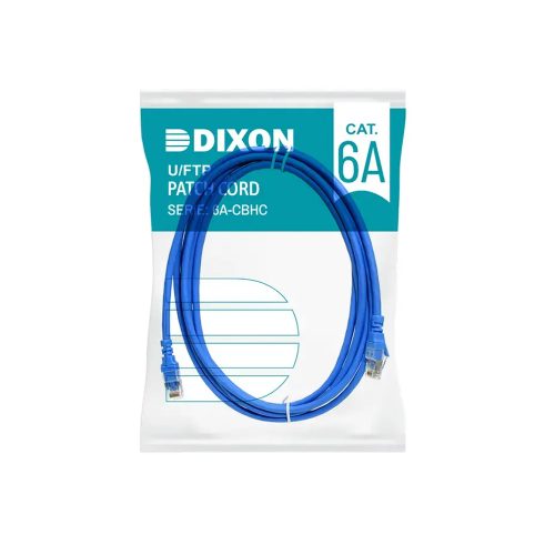 Cable de Red Patch Cord Dixon Cat 6A Azul de 5m - Conexión Rápida y Estable para Internet