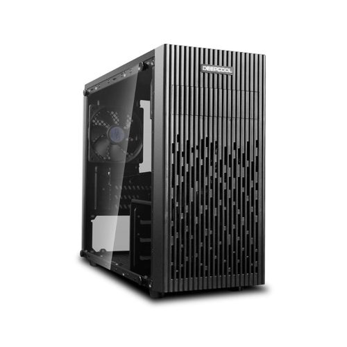 Caja Deepcool Matrexx 30 ATX, panel de vidrio, ventilador incluido, color negro, diseño elegante