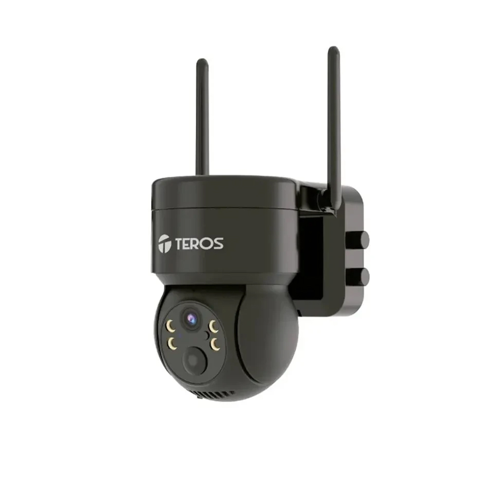 Cámara de Vigilancia Teros TE-90603N Smart Solar 3MP Wifi, Color Negro - Seguridad Inteligente y Ecológica