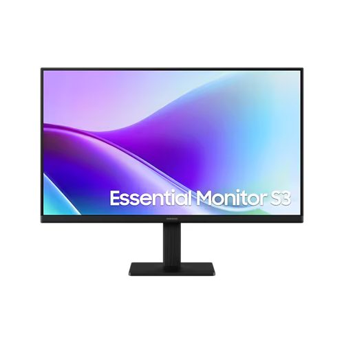 Monitor Samsung Essential S3 de 24" FHD IPS, resolución clara y colores vibrantes para tu espacio de trabajo.