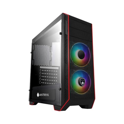 Case Mid Tower Antryx RX-380 600W Color Negro Diseño Gaming Ideal para PC