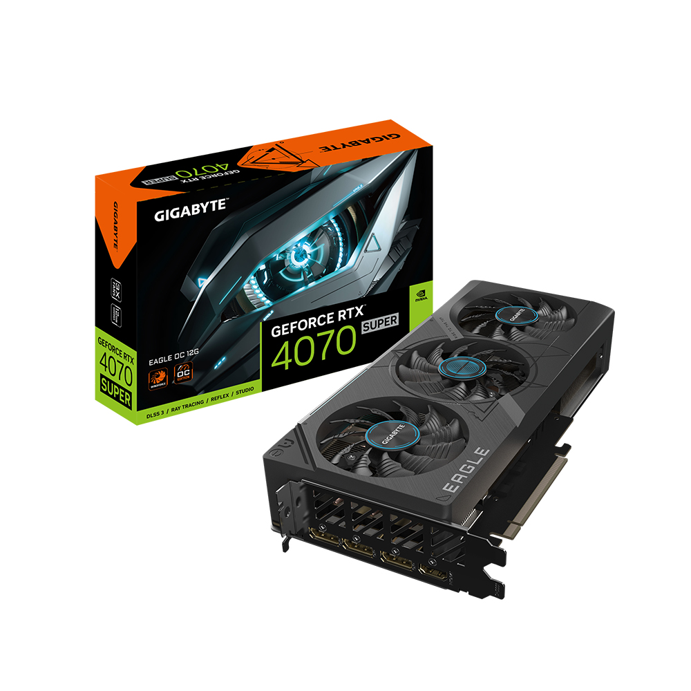 Tarjeta Gráfica Gigabyte GeForce RTX 4070 SUPER Eagle OC 12GB GDDR6X Rendimiento Máximo