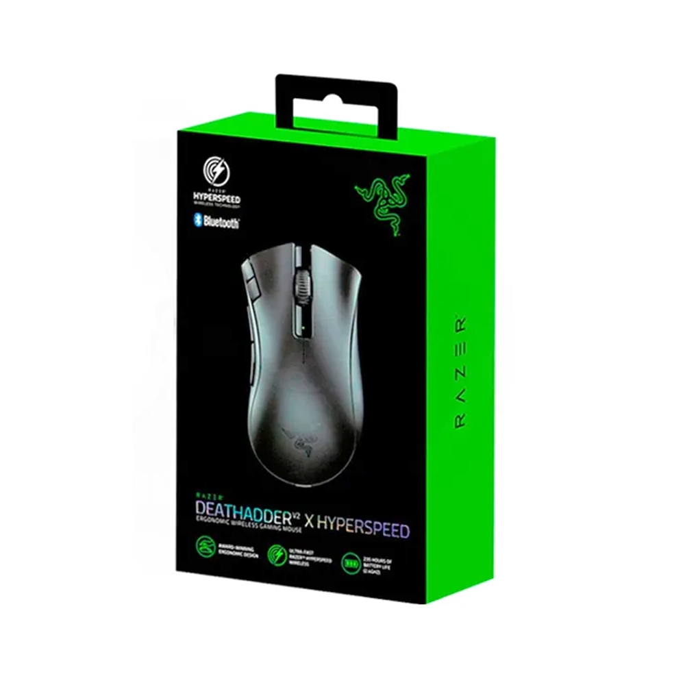 Mouse Razer DeathAdder V2 X Hyperspeed Inalámbrico 14K DPI Multi-Dispositivo Color Negro