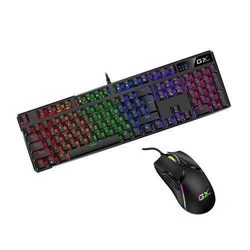 Teclado y Mouse Gaming GX Scorpion K12 M700 Mecánico Brown Iluminado USB Gamer