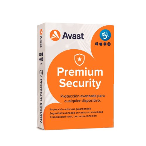 Avast Premium Security 5 Usuarios 12 Meses Licencia Antivírus Proteccion Completa