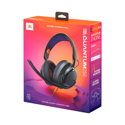 JBL Quantum 250 Auriculares Gaming Inalámbricos Color Negro con Sonido 3D y Micrófono Integrado