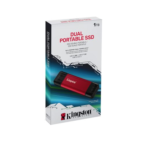 SSD Kingston 1TB Dual USB AC Rápido y Compacto para Almacenamiento Portátil