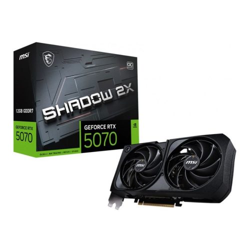 Tarjeta de Video MSI RTX 5070 12GB Shadow 2X OC GDDR7 PCIe 5 HDMI DP para Gaming