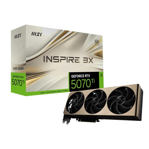 Tarjeta de video MSI RTX 5070 Ti 16GB Inspire GDDR7 PCIe 5 HDMI DP 3X OC