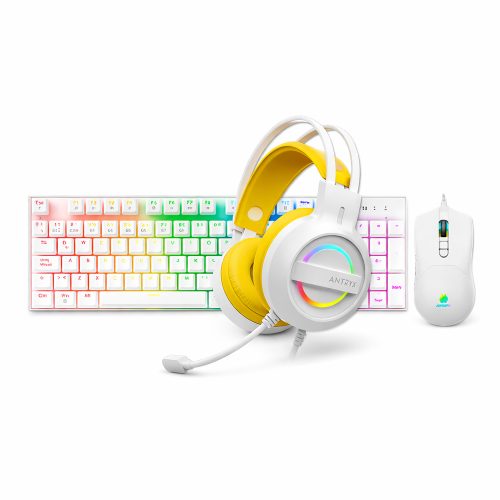 Teclado Mouse Auricular Gaming Antryx GC-3100 X3 RGB Ergonomico Compatible PC Console