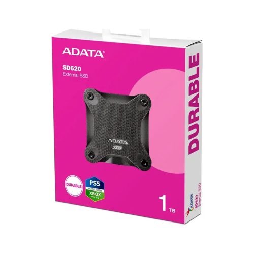 Unidad SSD USB 1TB ADATA SD620 Negro Rápida Compatible con PC PS Xbox