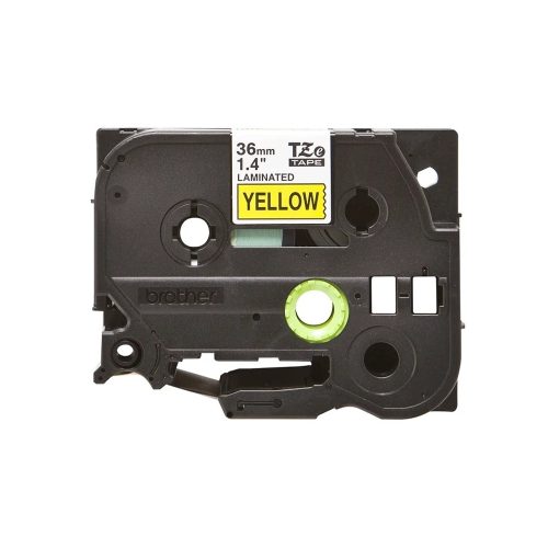 Cinta Brother TZE661 1.5" (36mm) color negro sobre amarillo